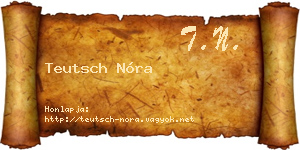 Teutsch Nóra névjegykártya